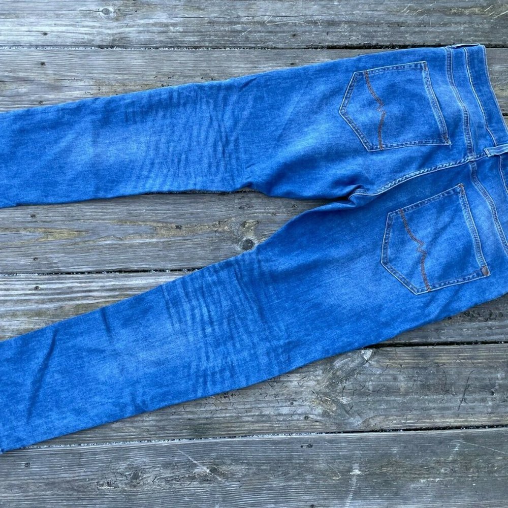Mustang True Denim Men Jeans Blue Denim OREGON Tapered Slim Fit Jeans Size 38X30 - Picture 2 of 10
